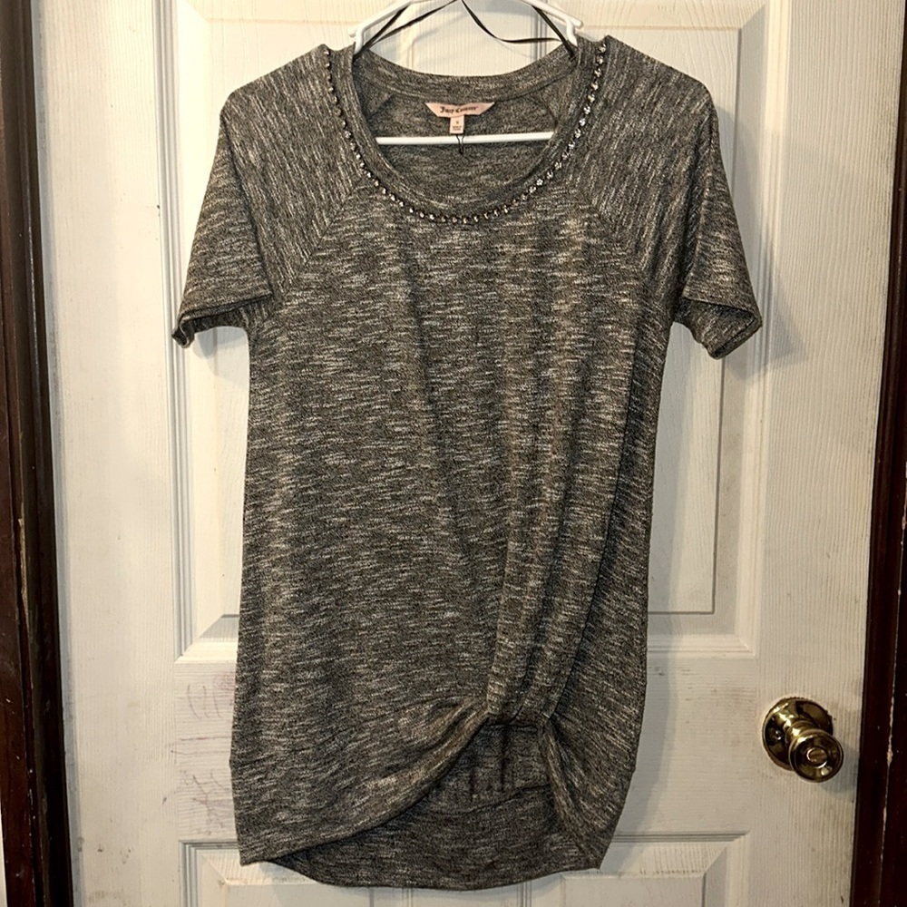 Juicy Couture NWOT rhinestone neckline t-shirt Women’s Size Small. very soft